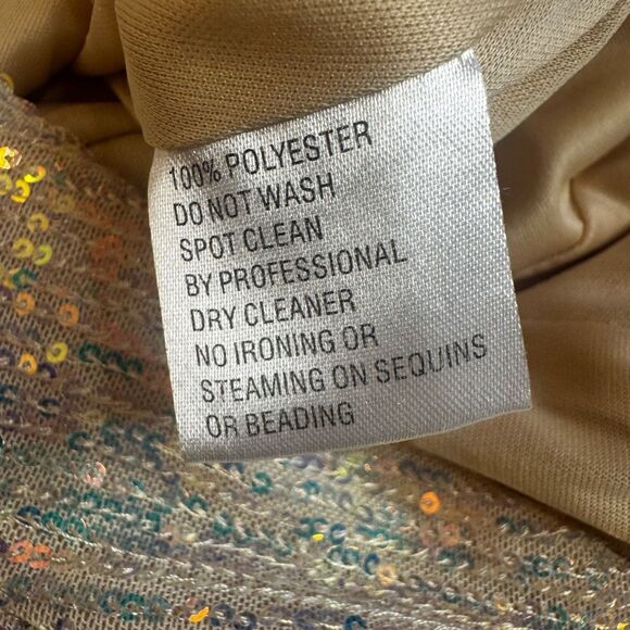 IEENA FOR MAC DUGGAL Sequin Asymmetrical Ruffle Tiered Gown Size 8 Style 27046 - Picture 8 of 11